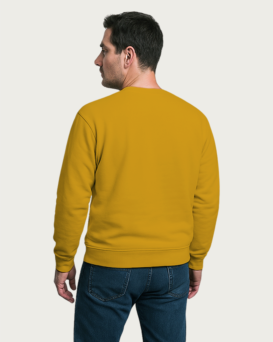 Men&amp;#39;s Mustard Yellow Regular Sweatshirt