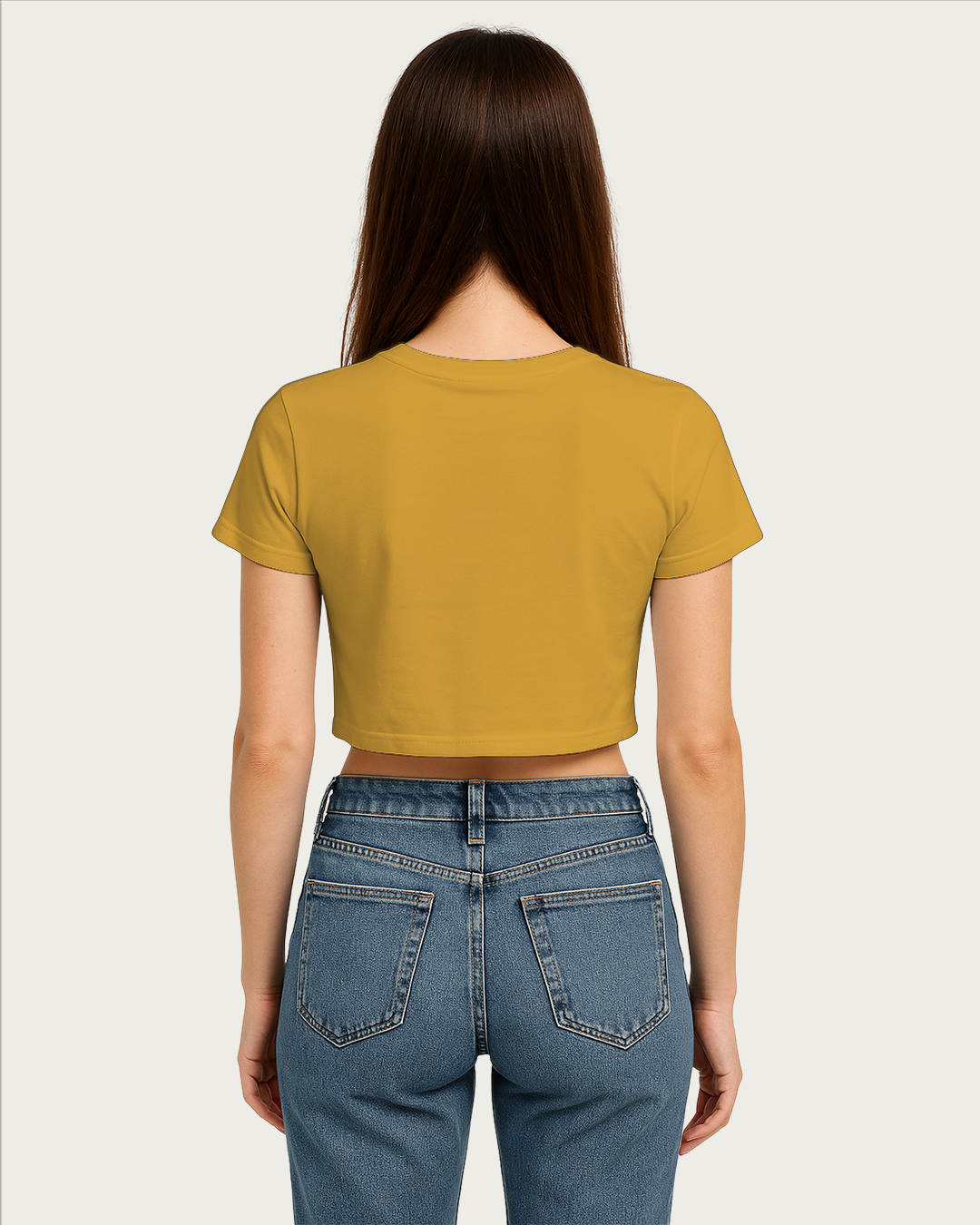 Bencut Women&amp;#39;s Blank Crop Top Golden Yellow