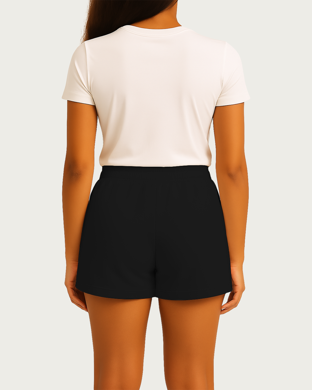 Bencut Women&amp;#39;s Regular Fit Terry Cotton Shorts Black