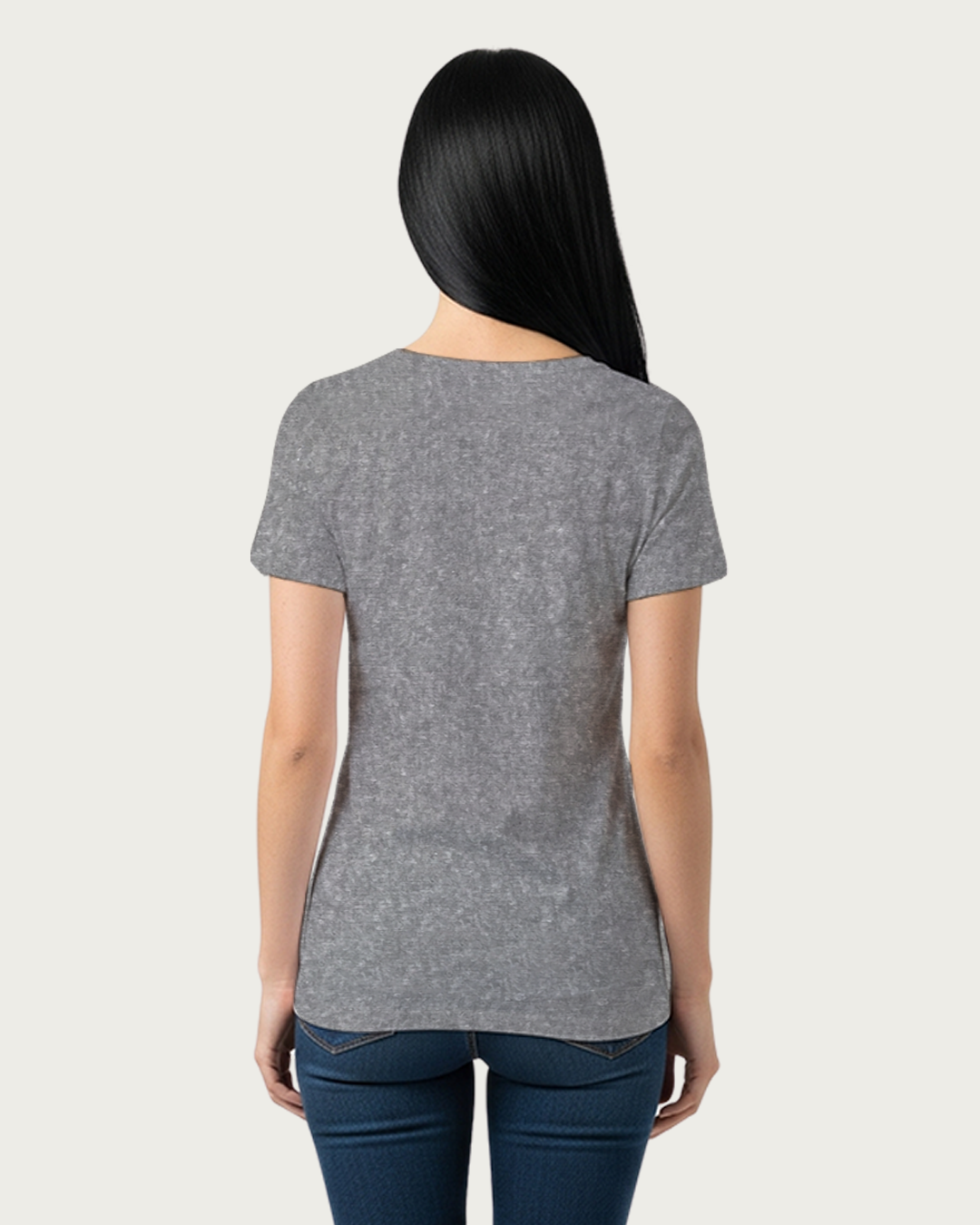 Charcoal Melange Solid Classic Standard T-Shirt