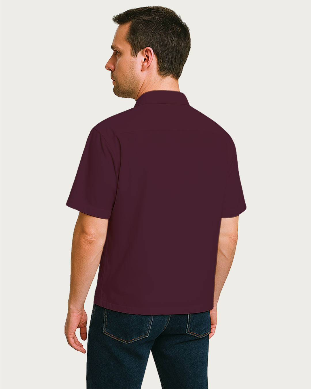 Men&amp;#39;s Maroon Oversized Shirt