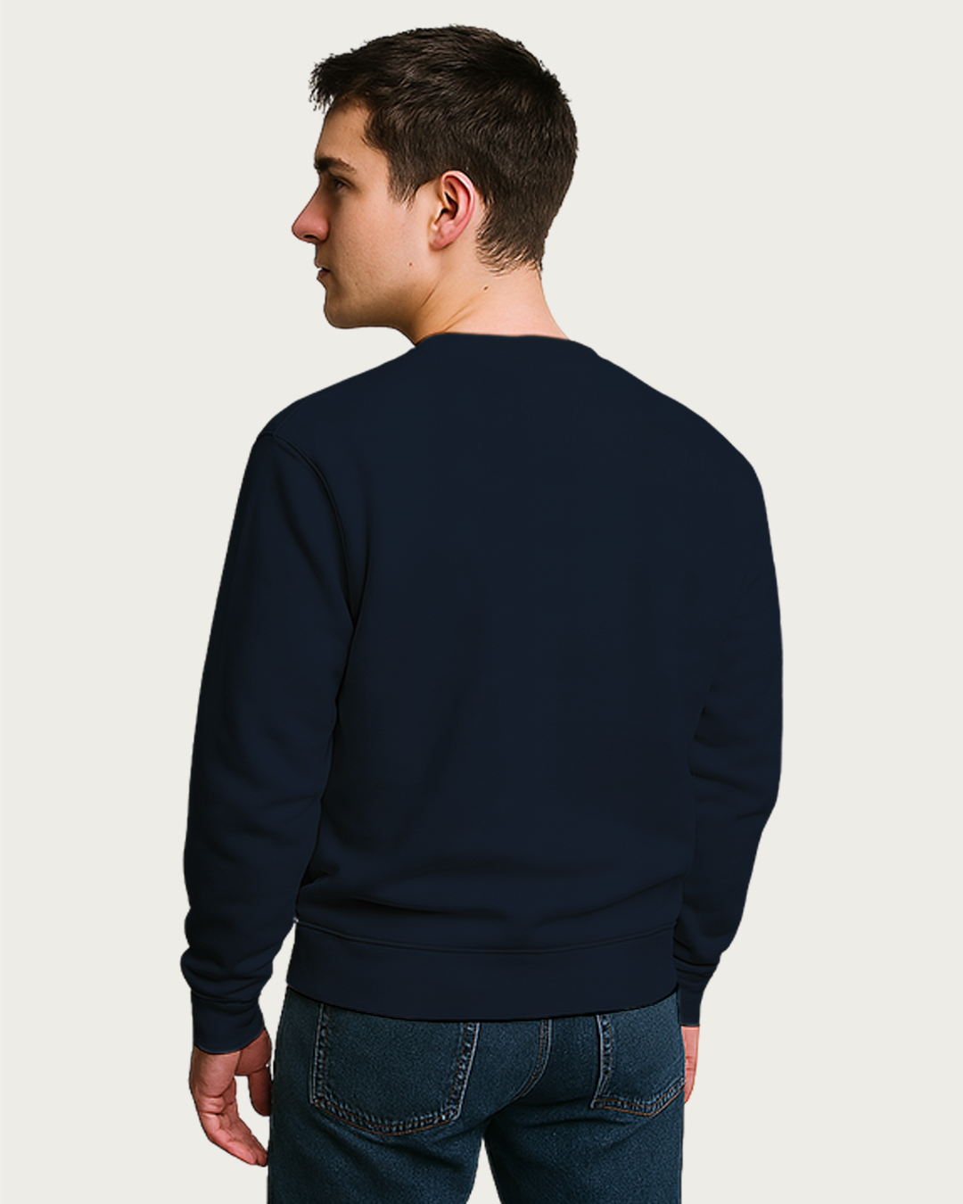 Men&amp;#39;s Navy Blue Regular Sweatshirt