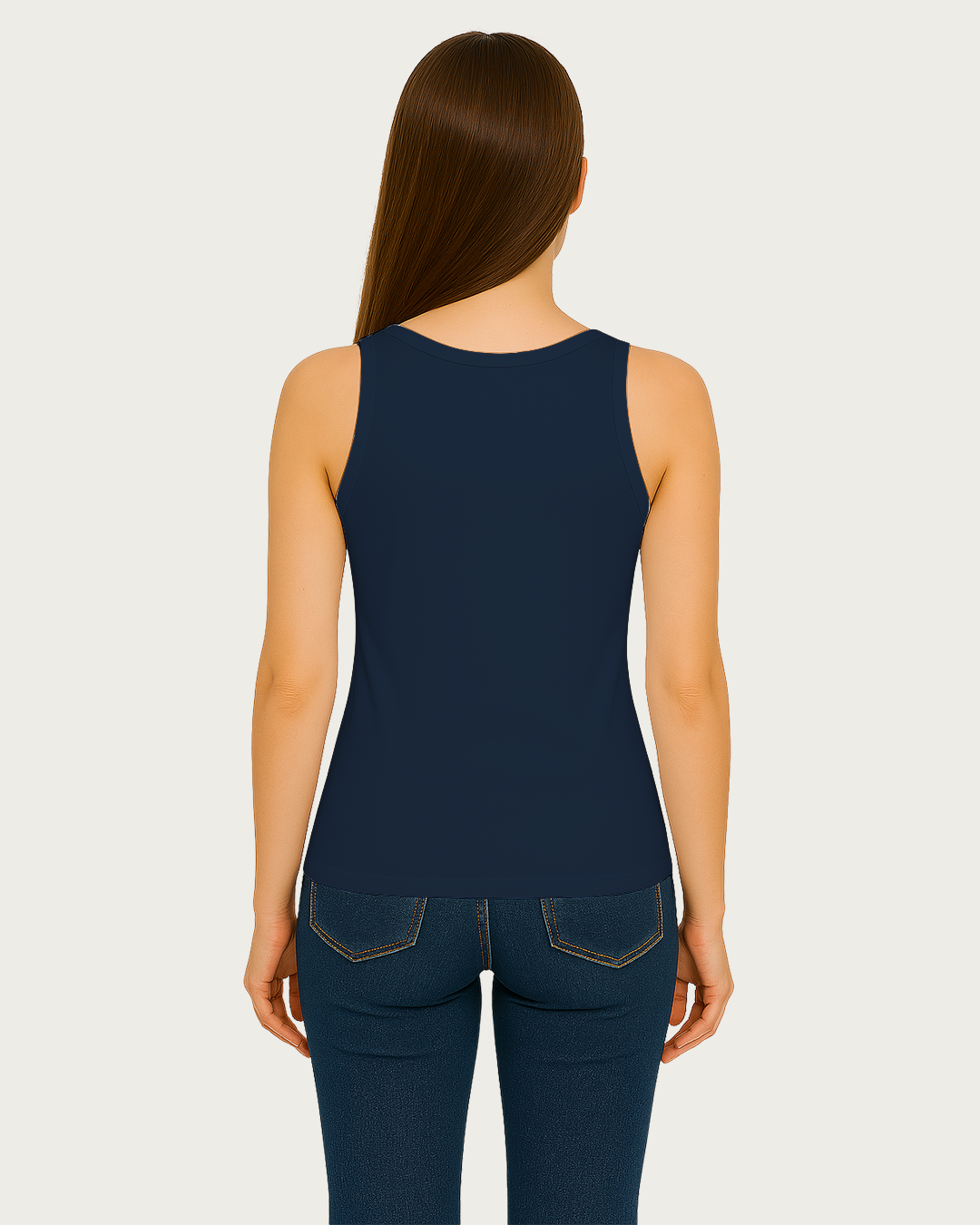 Women&amp;#39;s Tank Top – Premium Cotton, Regular Fit Navy Blue