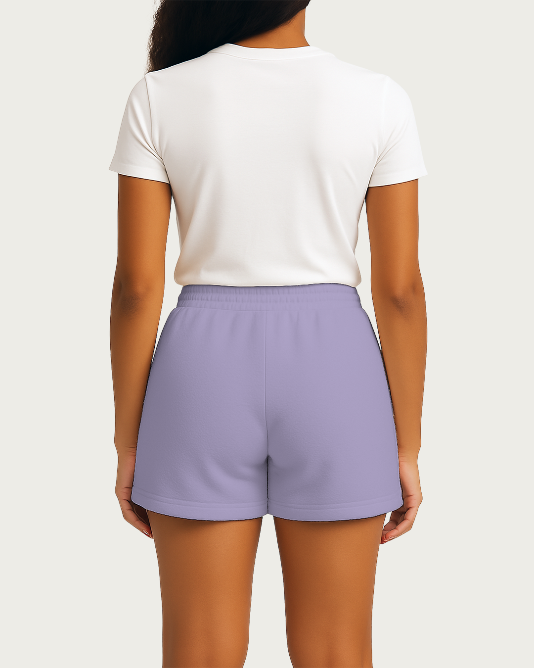 Bencut Women&amp;#39;s Regular Fit Terry Cotton Shorts Lavender