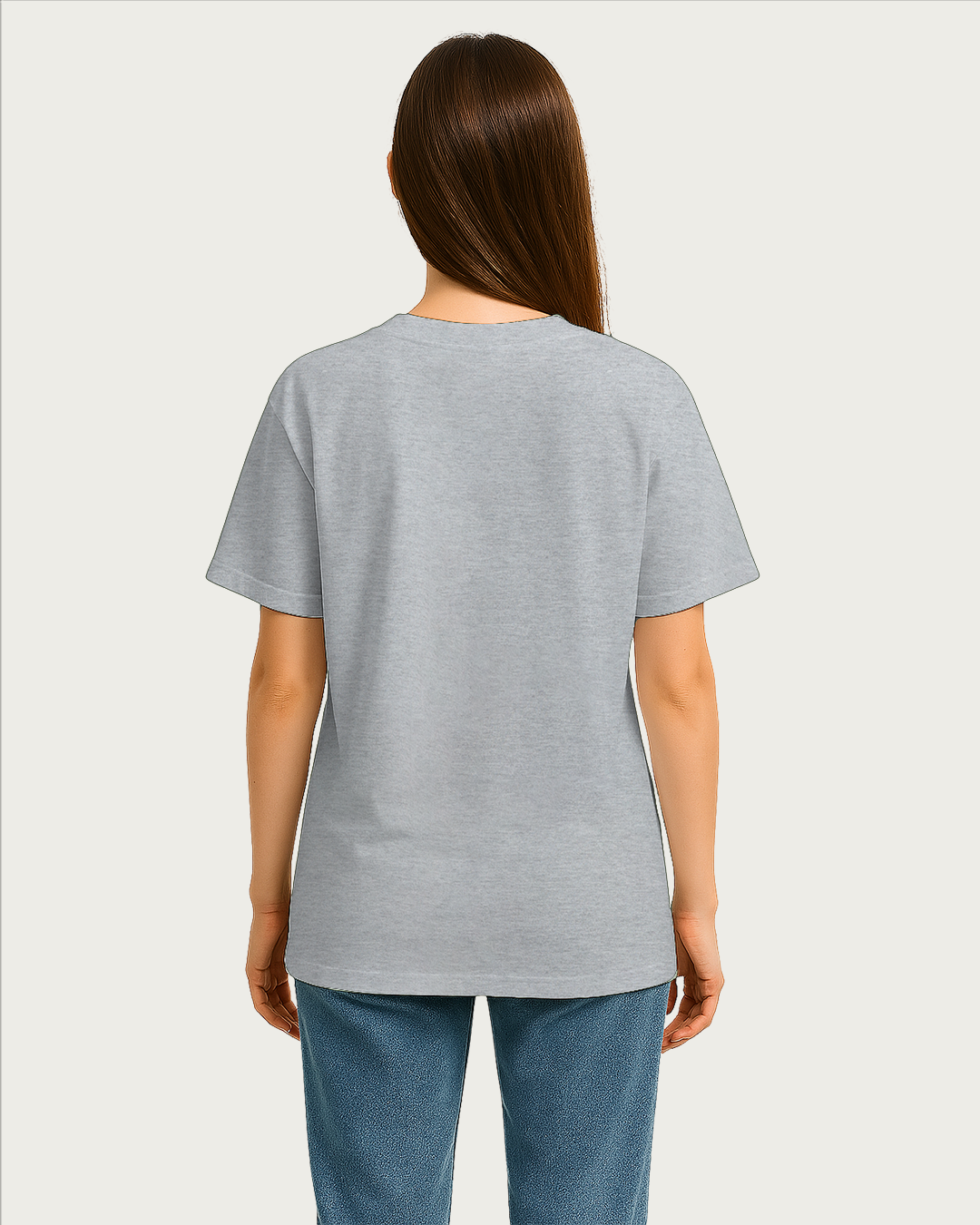 Womens&amp;#39;s Grey Melange Oversized T-shirt
