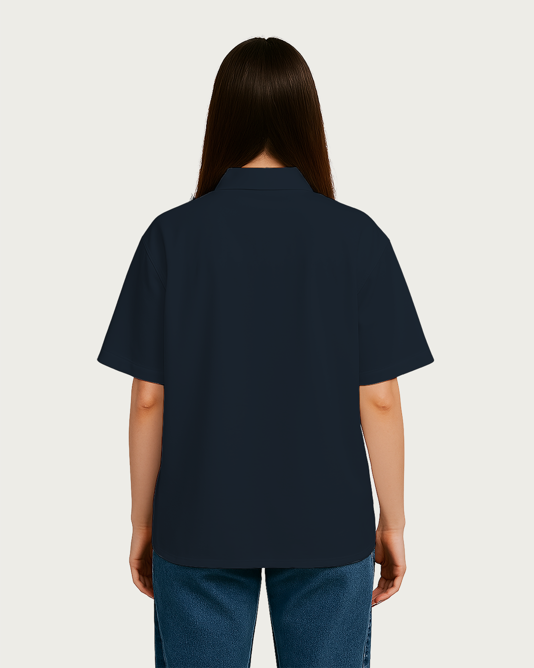 Women&amp;#39;s Navy Blue Oversized Shirt