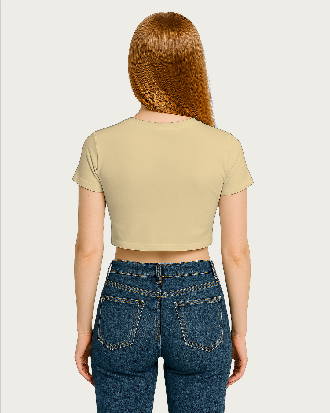 Bencut Women&amp;#39;s Blank Crop Top Beige