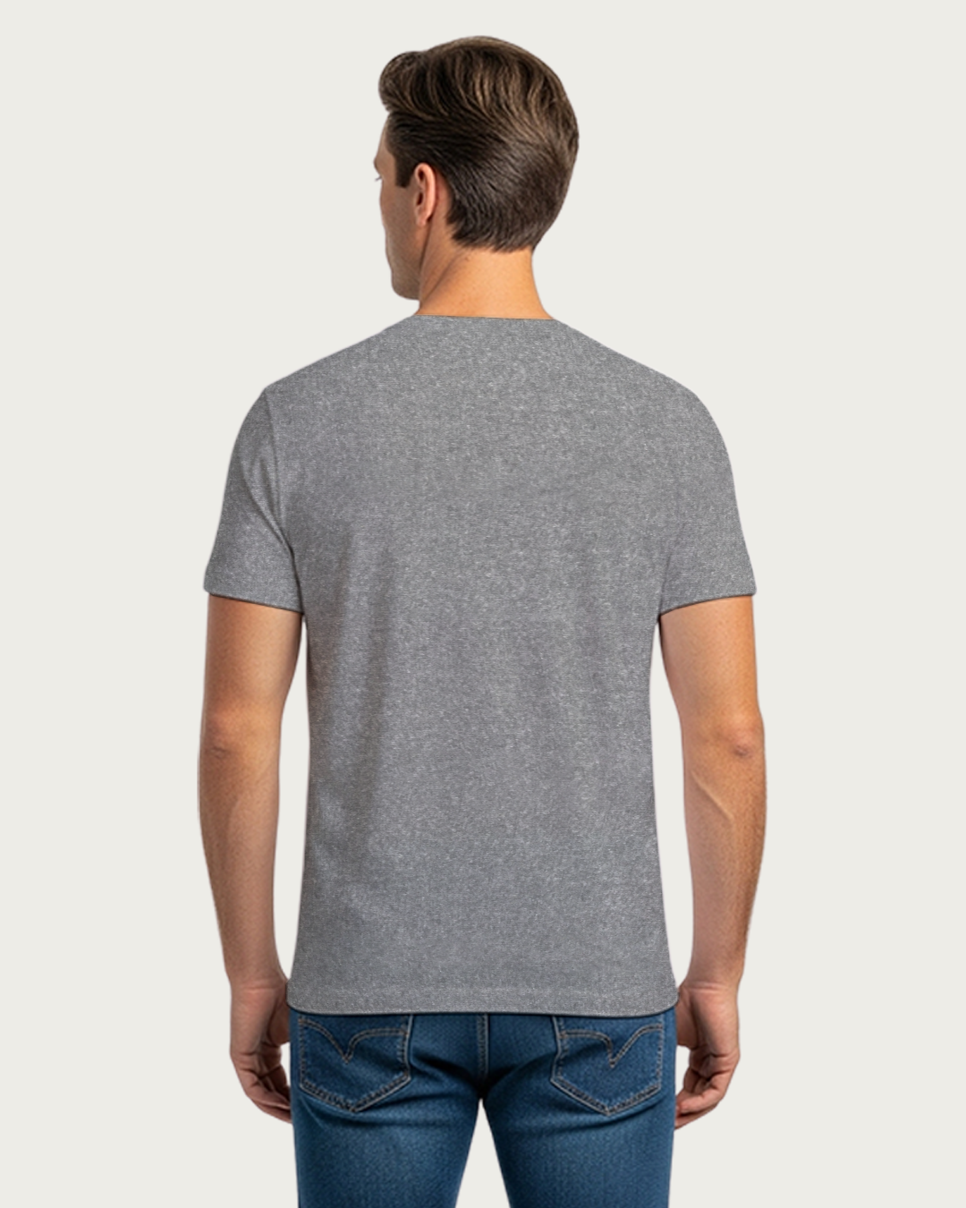 Charcoal Melange Plain Classic Standard T-Shirt