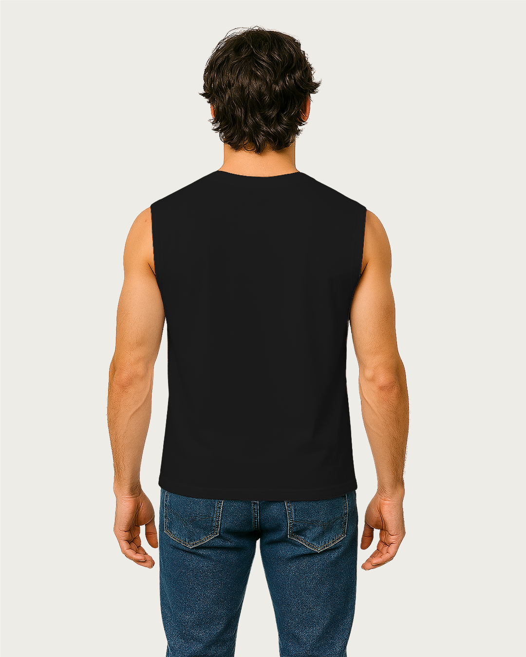 Bencut Men&amp;#39;s Relaxed Sleeveless Tank Tee : Black Plain