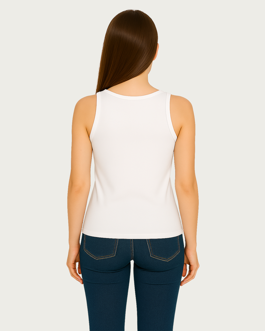 Women&amp;#39;s Tank Top – Premium Cotton, Regular Fit White