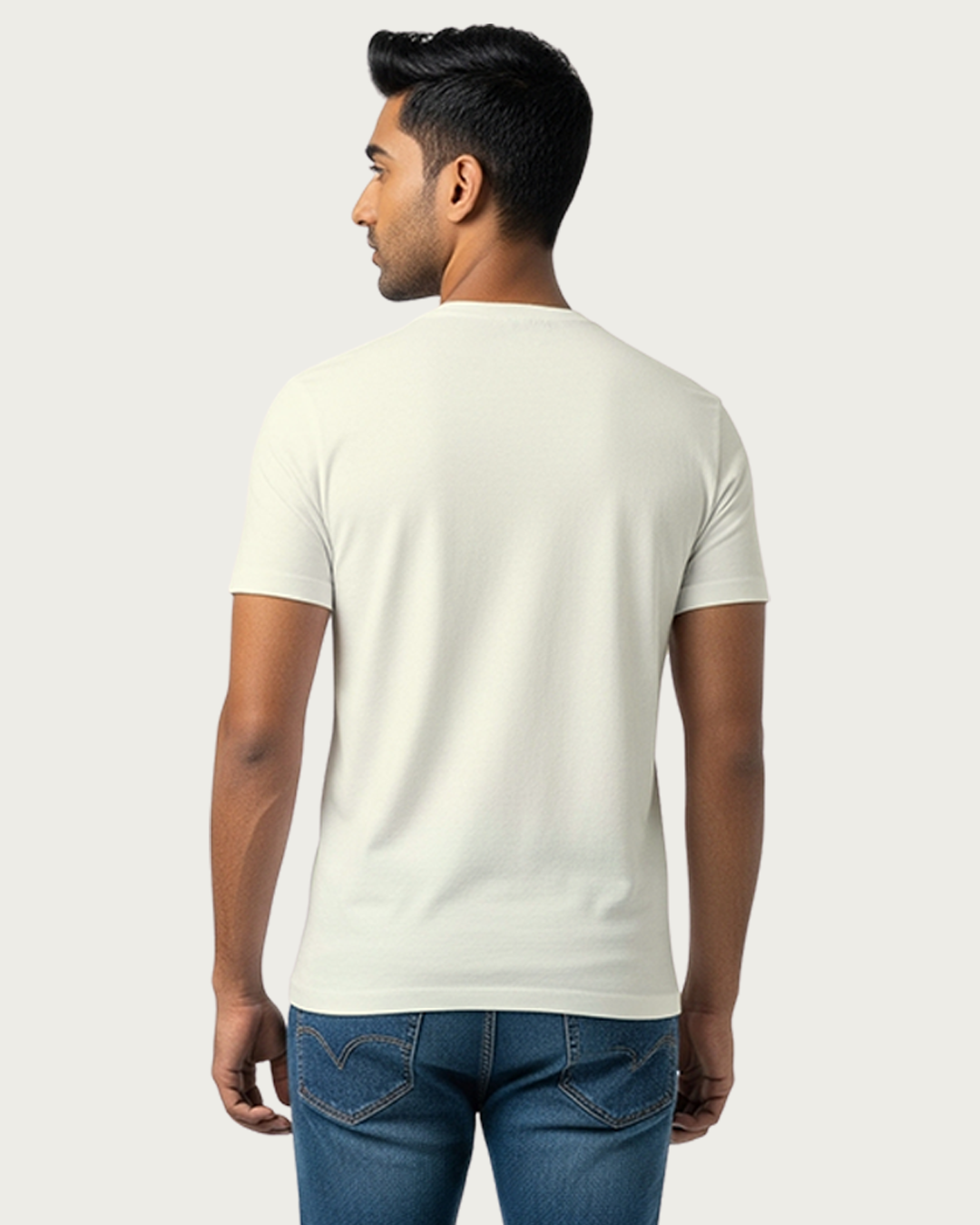 Off White Plain Classic Standard T-Shirt