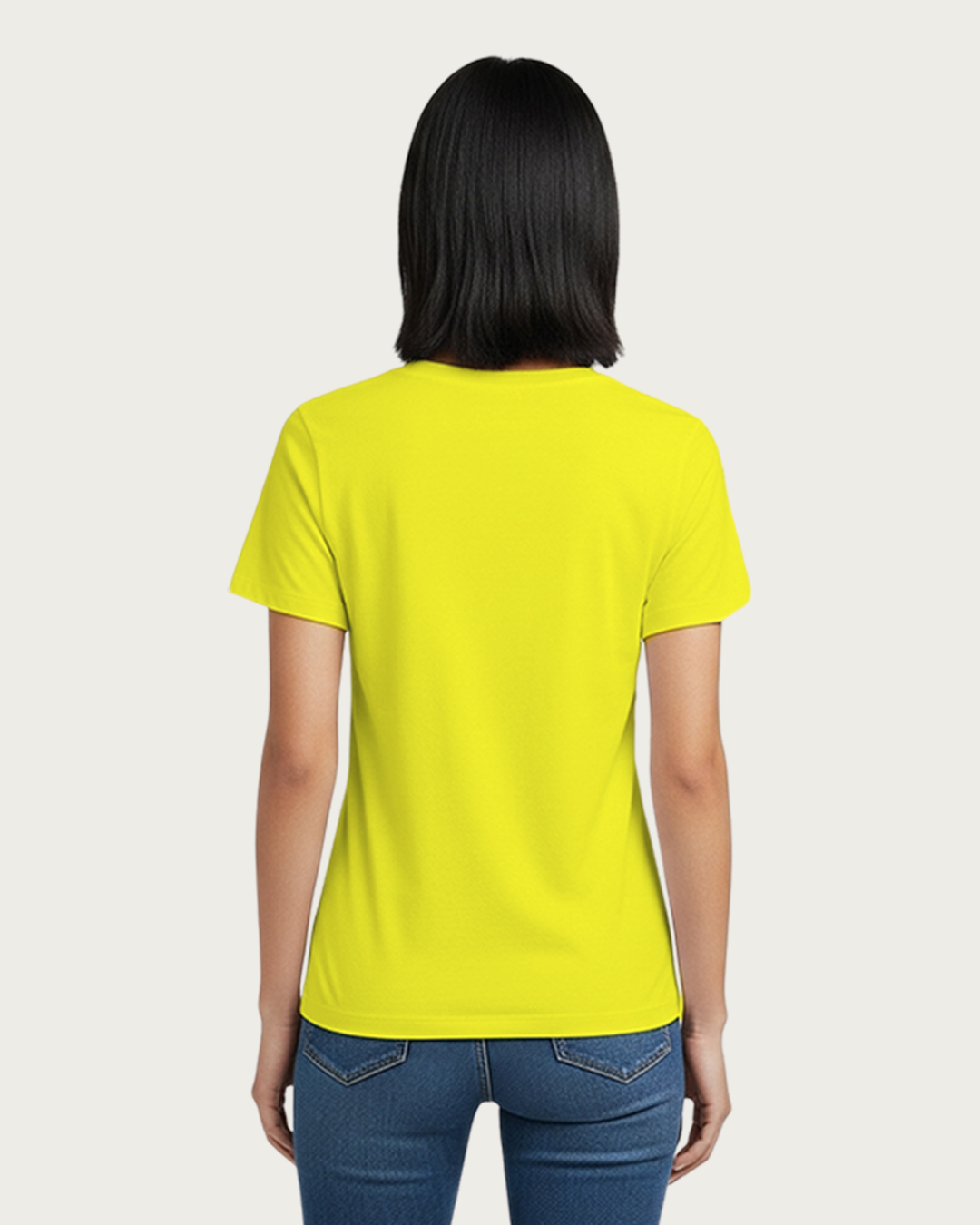 New Yellow Solid Classic Standard T-Shirt