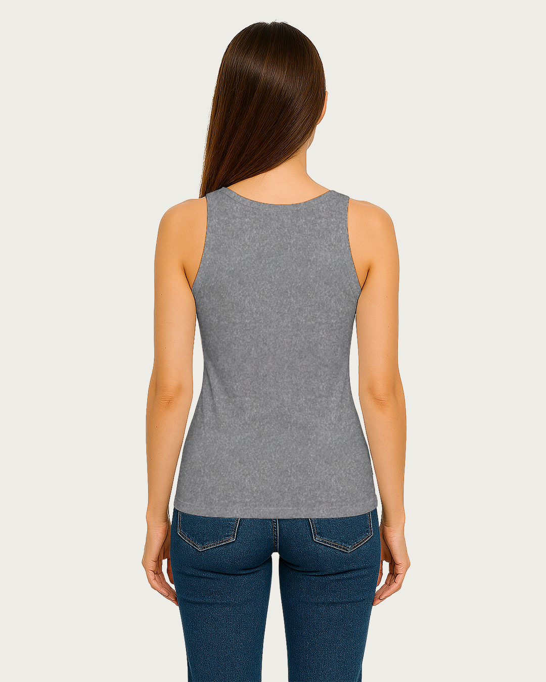 Women&amp;#39;s Tank Top – Premium Cotton, Regular Fit Charcoal Melange
