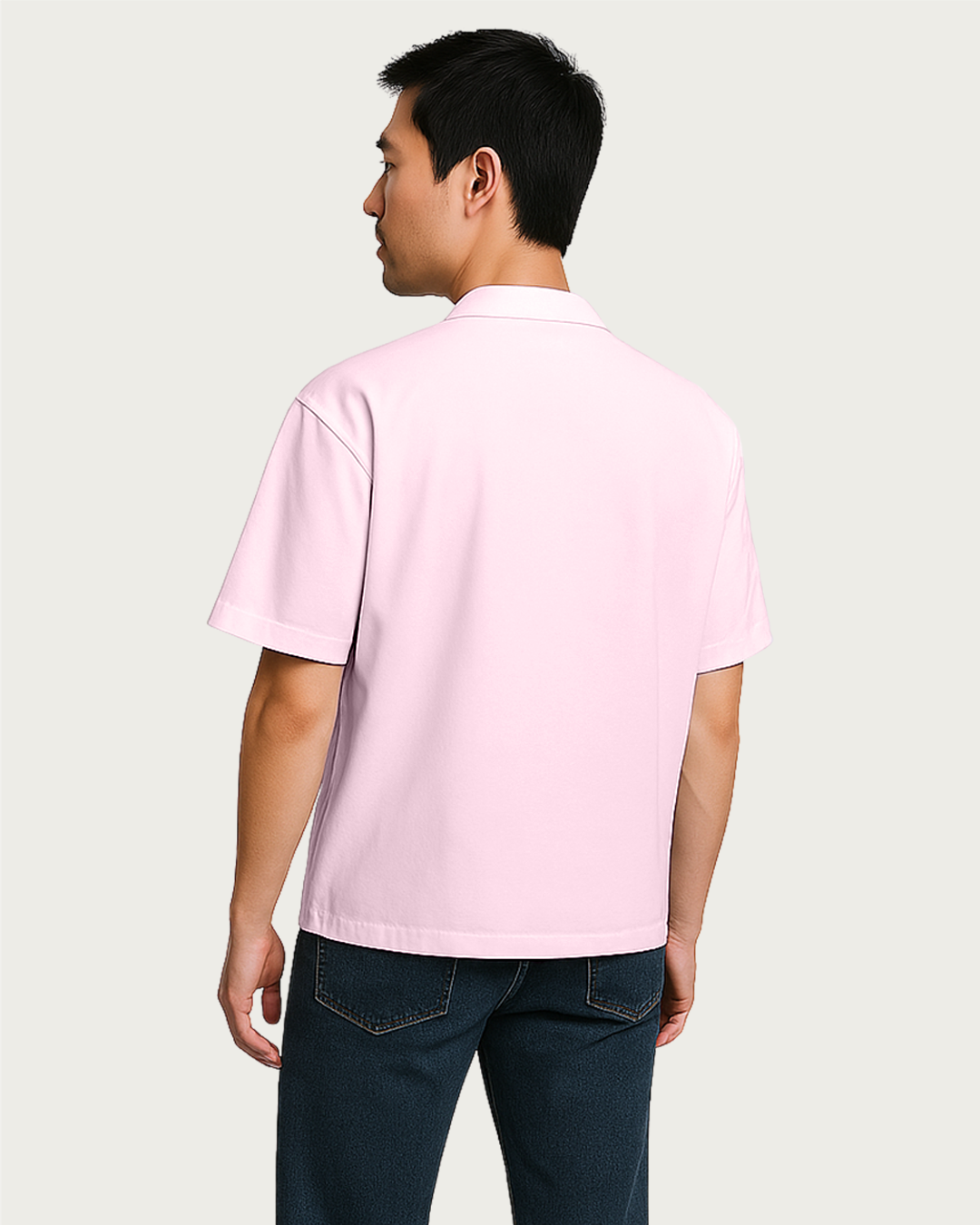 Men&amp;#39;s Light Baby Pink Oversized Shirt