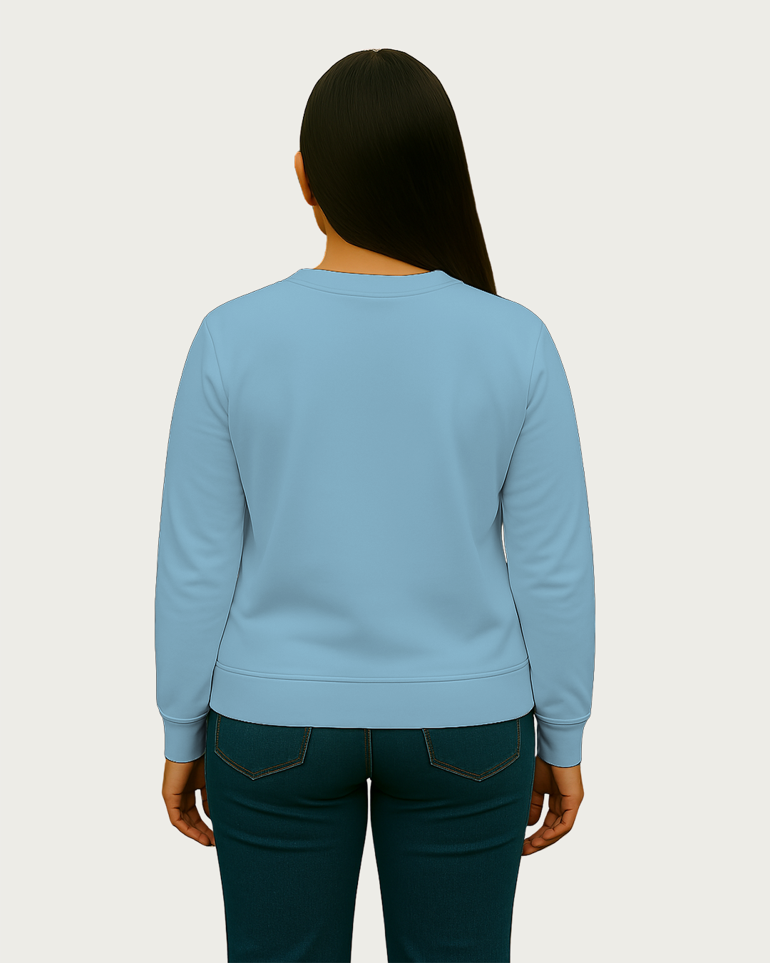 Women&amp;#39;s Baby Blue Regular Sweatshirt