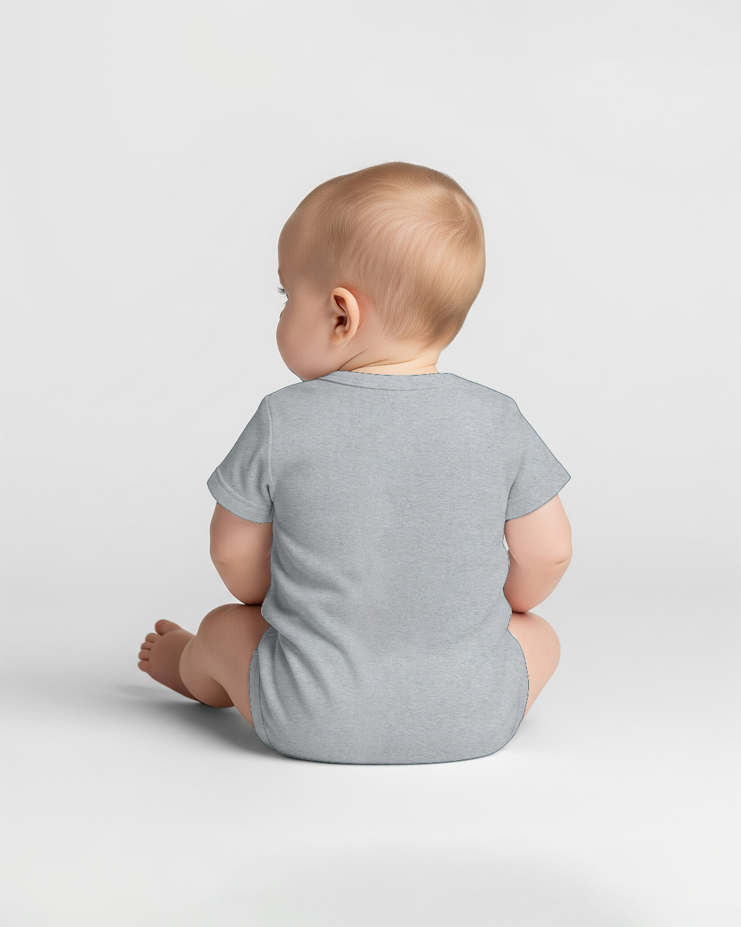 Kids Cotton Romper – Soft &amp;amp; Comfy Grey Melange
