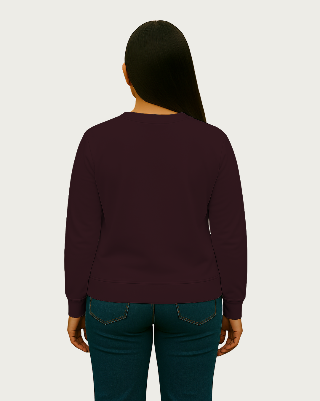 Women&amp;#39;s Maroon Regular Sweatshirt