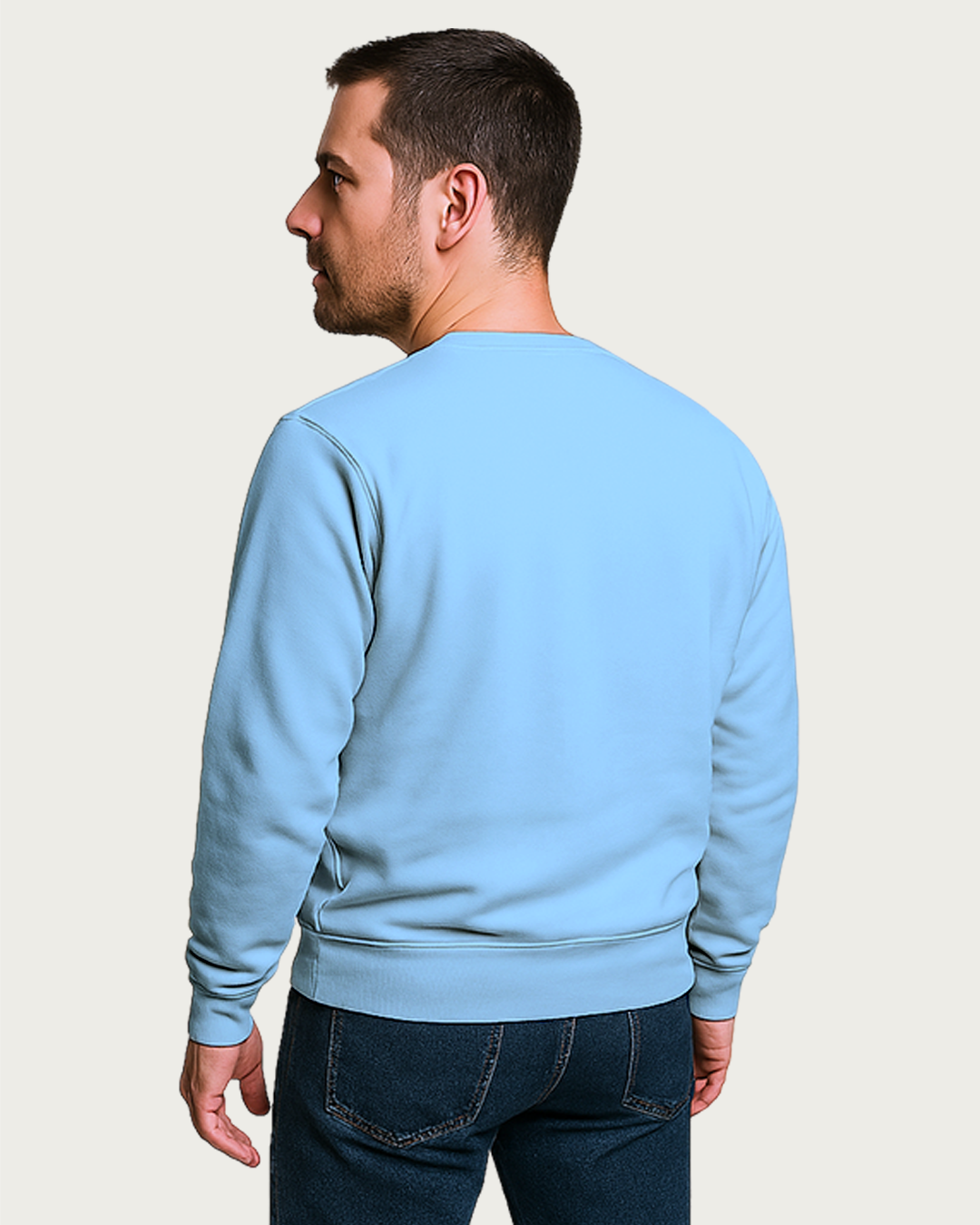 Men&amp;#39;s Baby Blue Regular Sweatshirt