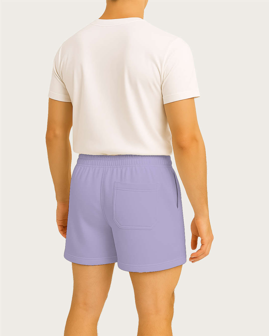 Bencut Men&amp;#39;s Regular Fit Terry Cotton Shorts Lavender