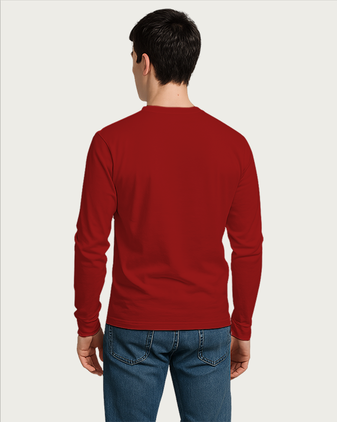 Bencut Men&amp;#39;s Red Full Sleeve T-shirt