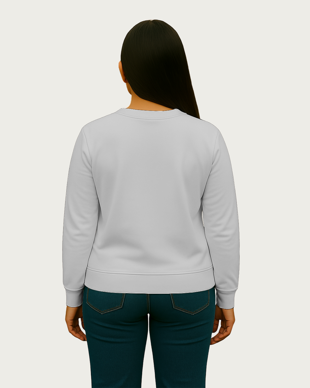 Women&amp;#39;s White Regular Sweatshirt