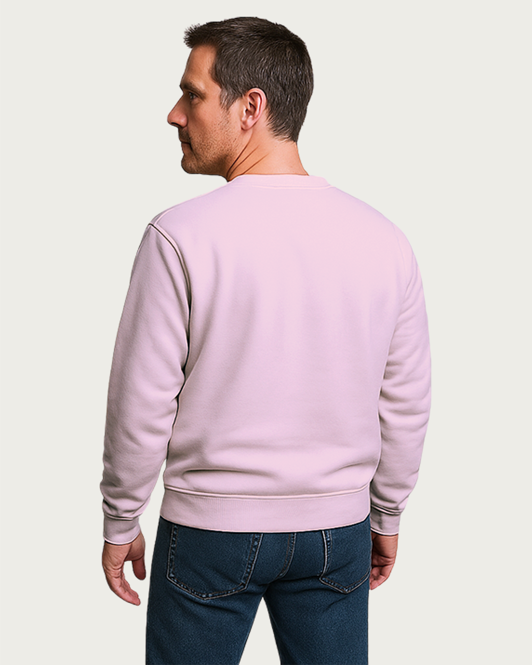 Men&amp;#39;s Light Baby Pink Regular Sweatshirt