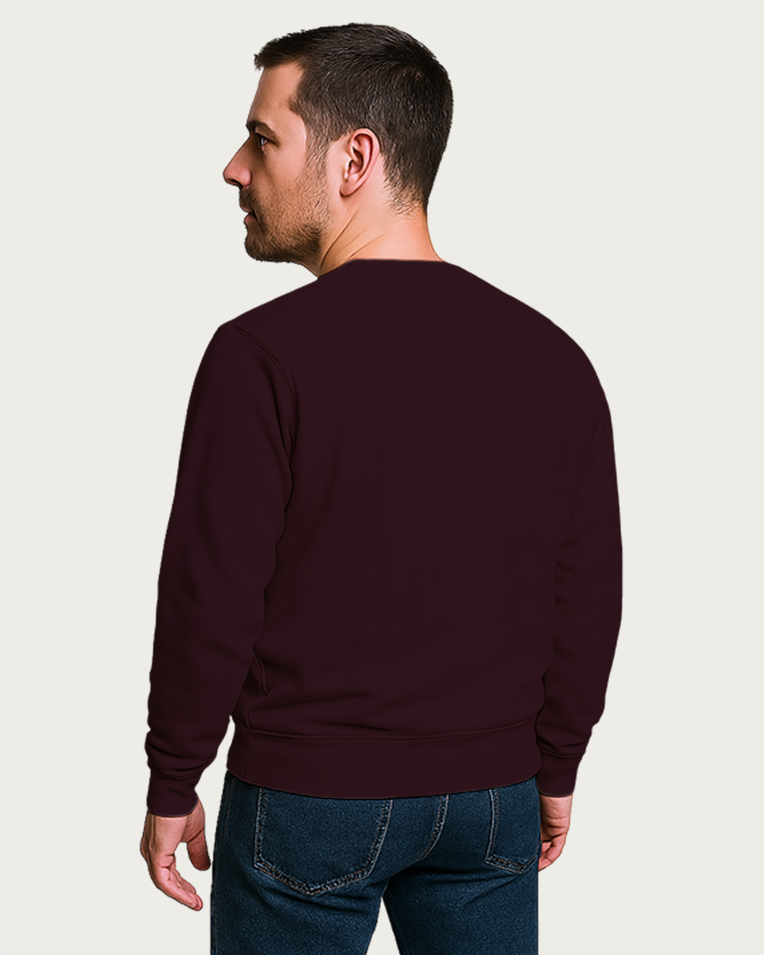 Men&amp;#39;s Maroon Regular Sweatshirt