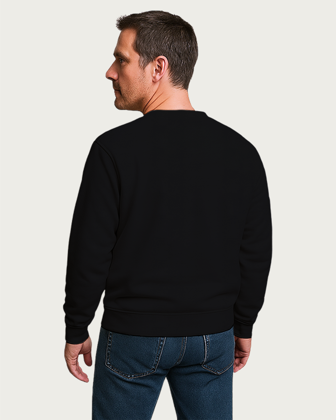 Men&amp;#39;s Black Regular Sweatshirt