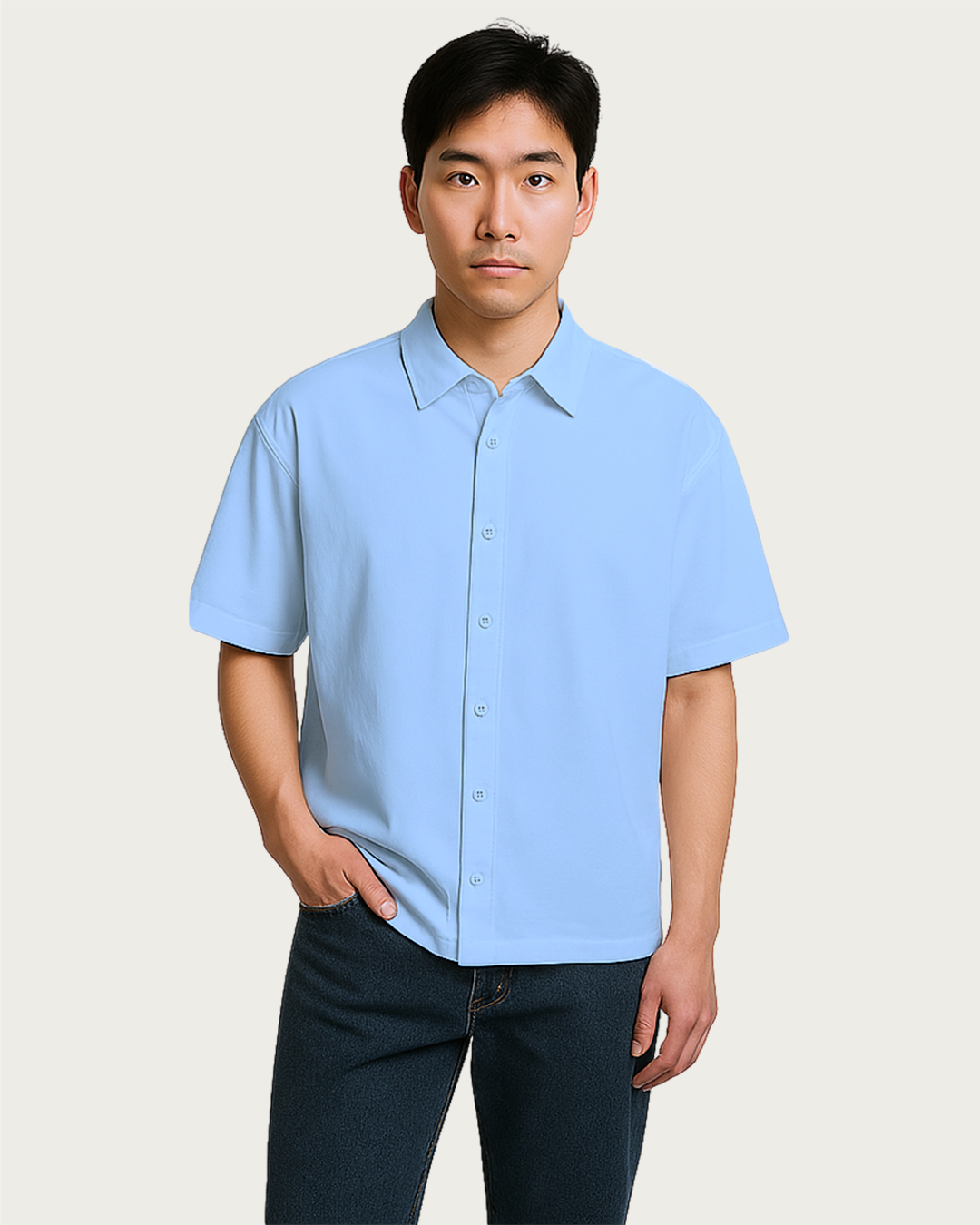 Men&amp;#39;s Baby Blue Oversized Shirt