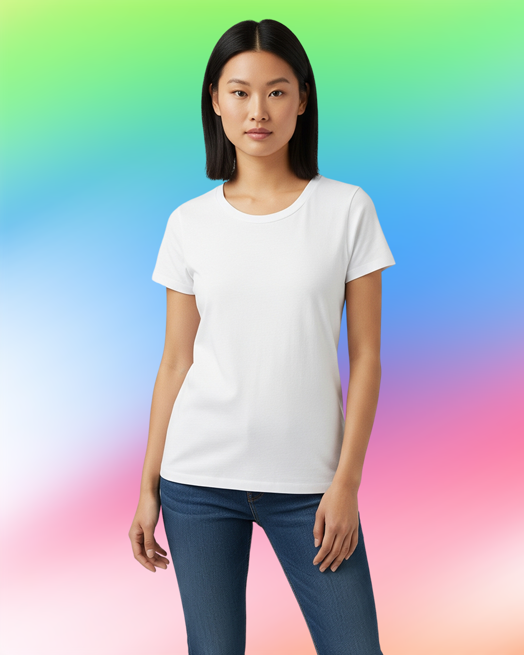 White Solid Classic Standard T-Shirt