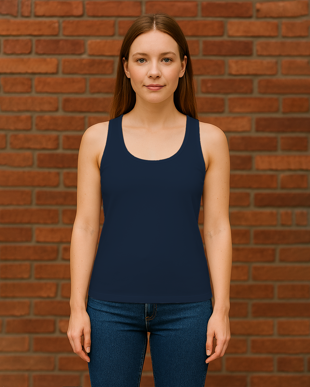 Women&amp;#39;s Tank Top – Premium Cotton, Regular Fit Navy Blue