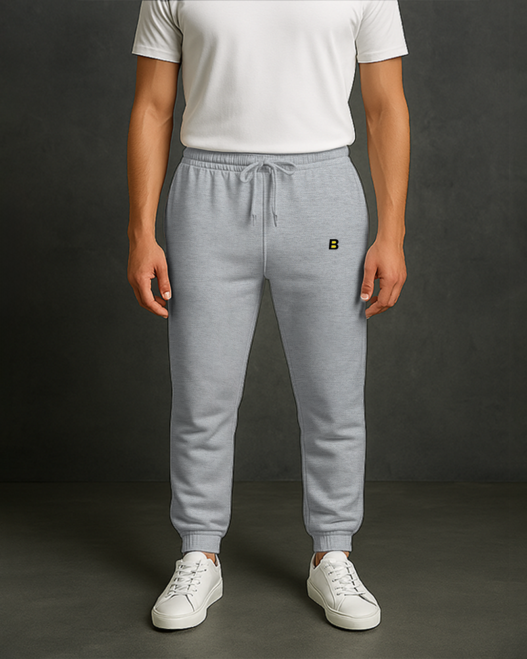 Bencut Men&amp;#39;s Grey Melange Joggers