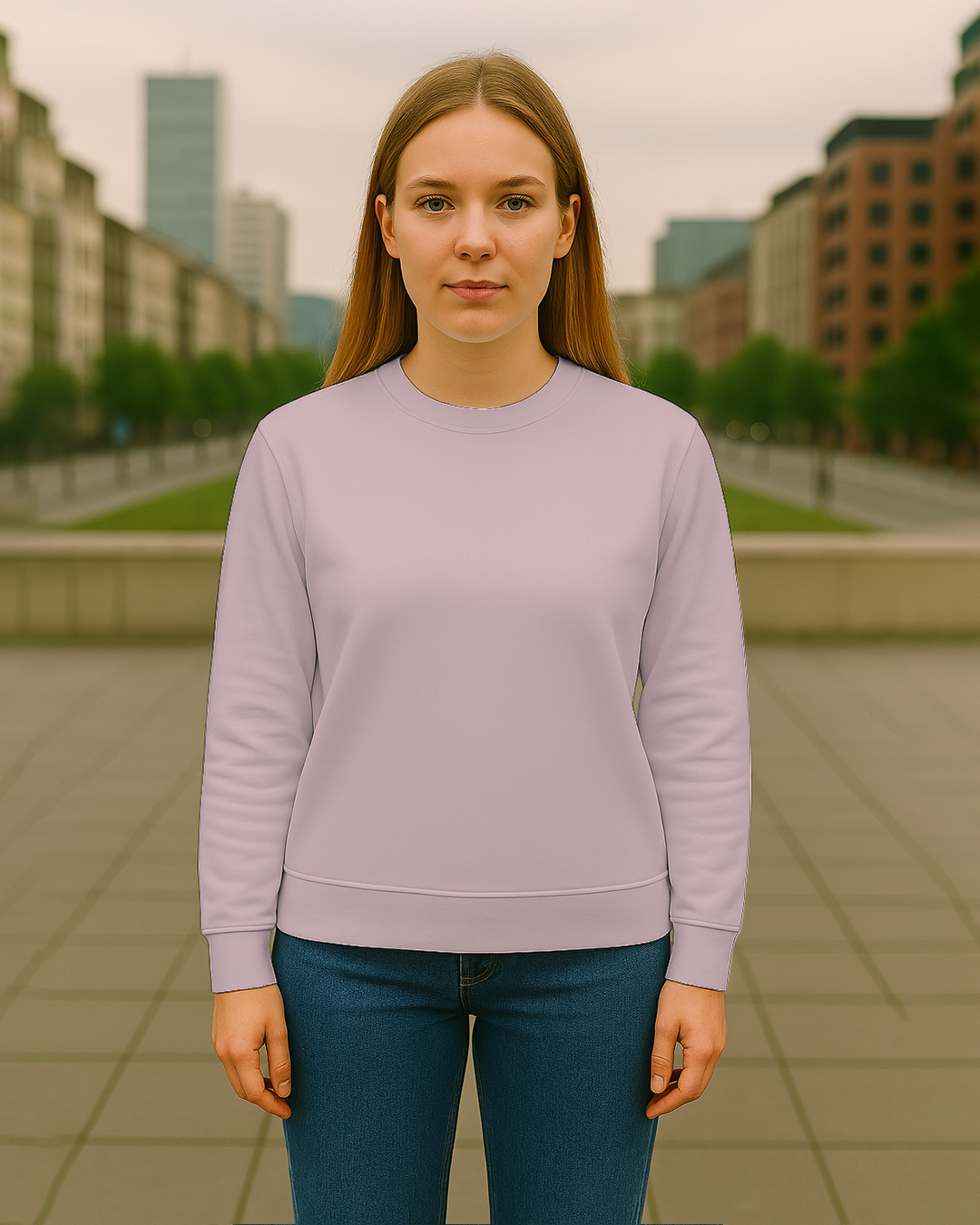 Women&amp;#39;s Light Baby Pink Regular Sweatshirt