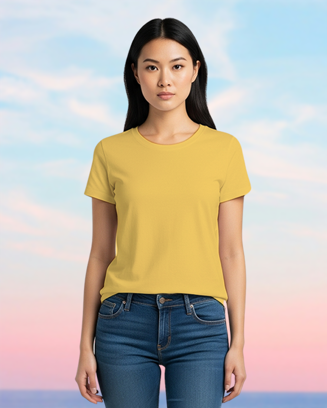 Yellow Solid Classic Standard T-Shirt