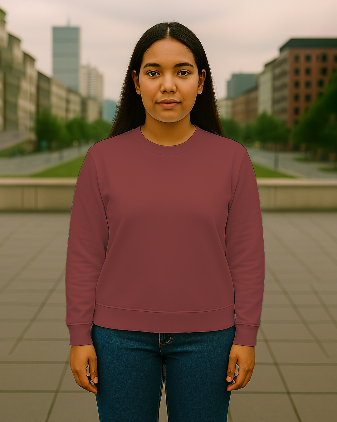 Women&amp;#39;s Coral Regular Sweatshirt