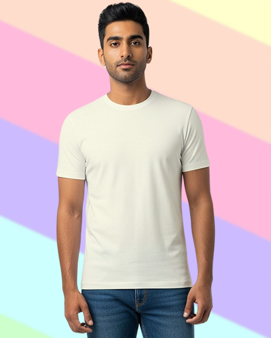 Off White Plain Classic Standard T-Shirt