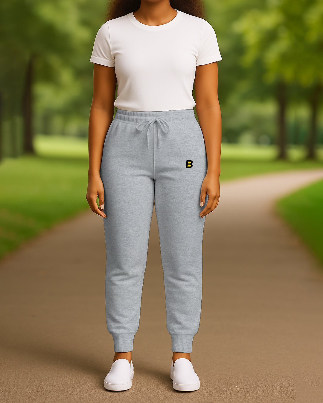 Bencut Women&amp;#39;s Grey Melange Joggers