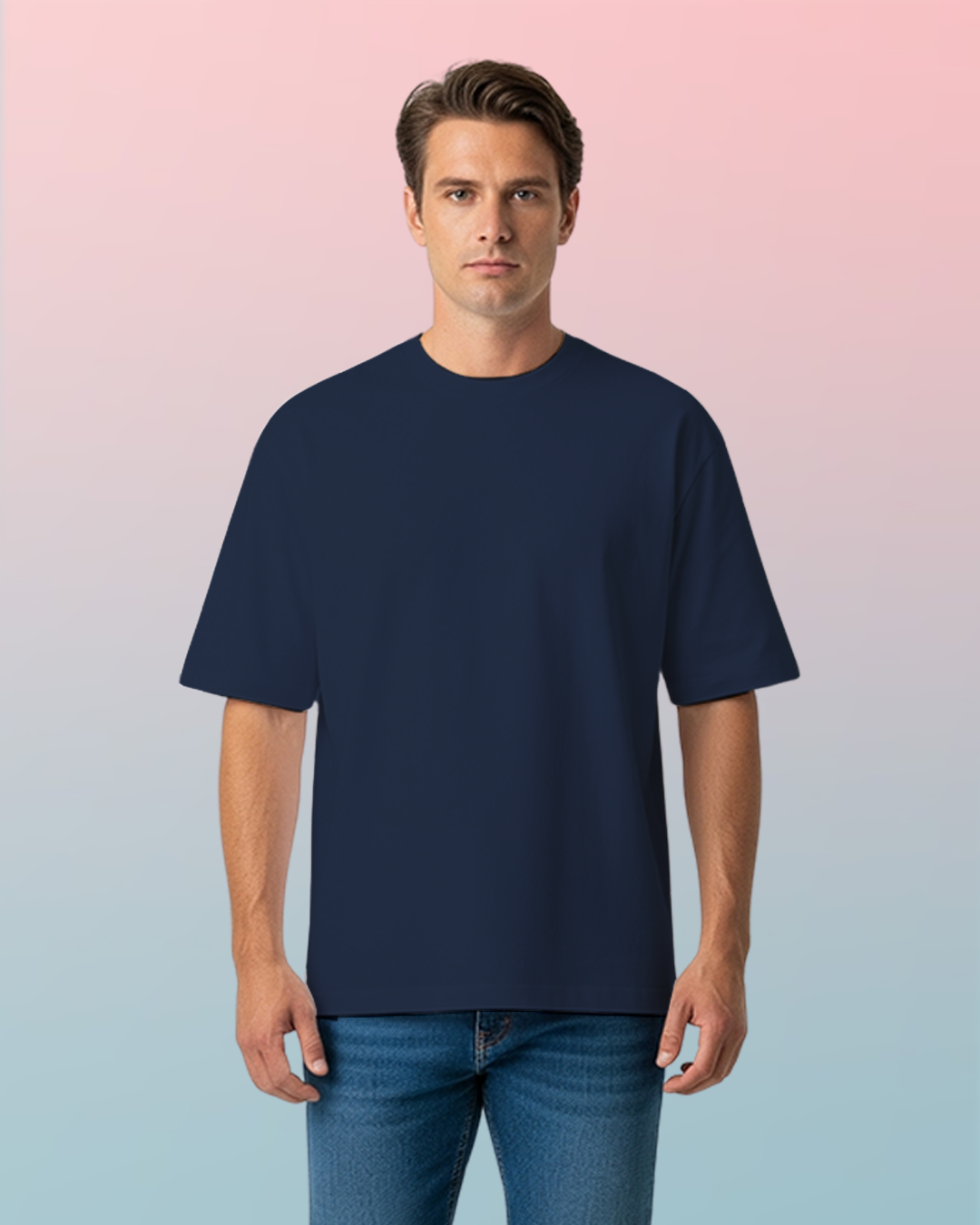 Men&amp;#39;s Navy Blue Oversized T-shirt