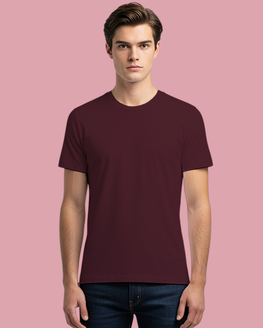 Maroon Plain Classic Standard T-Shirt