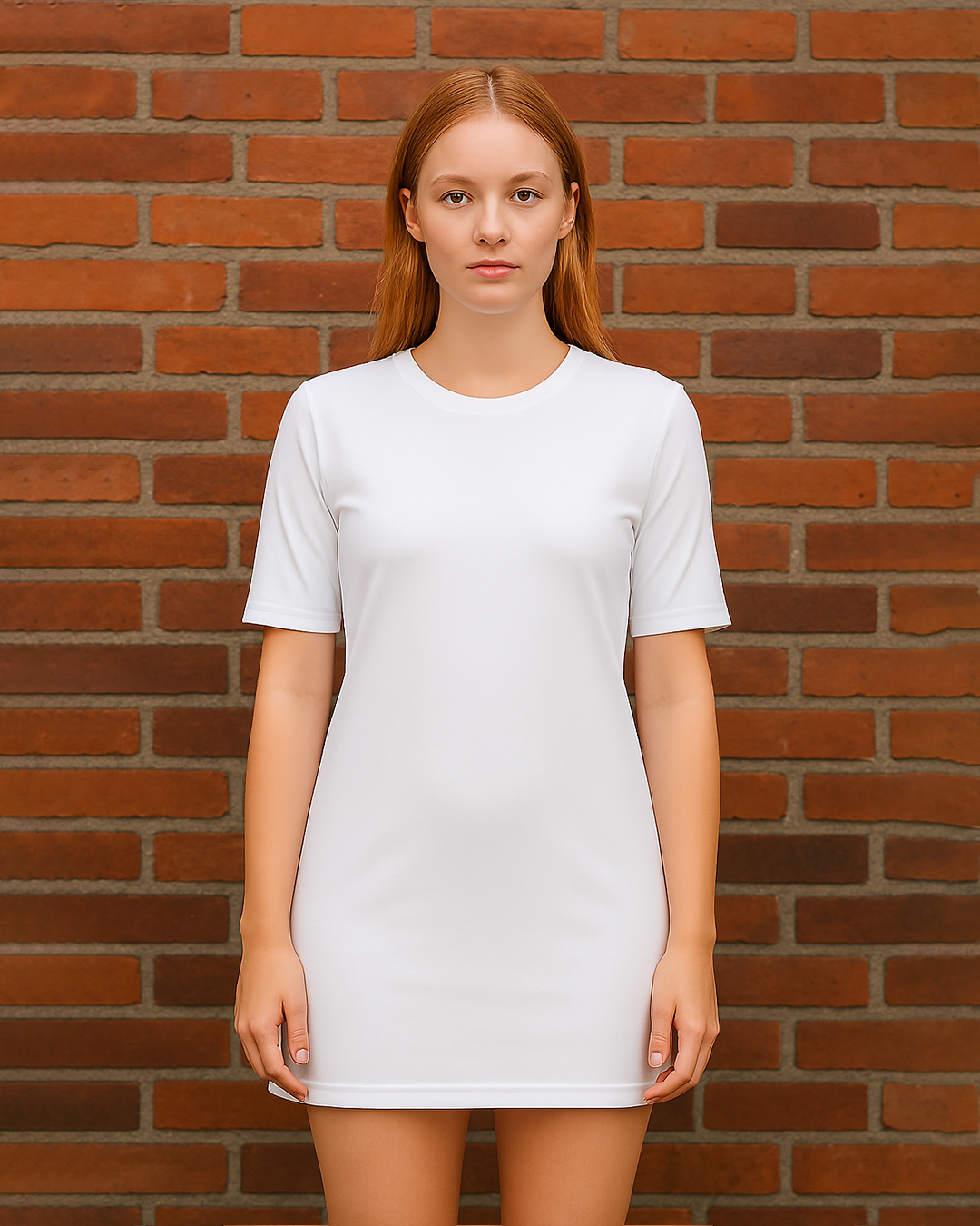 Bencut Women&amp;#39;s Long T-Shirt Dress – Relaxed Fit White
