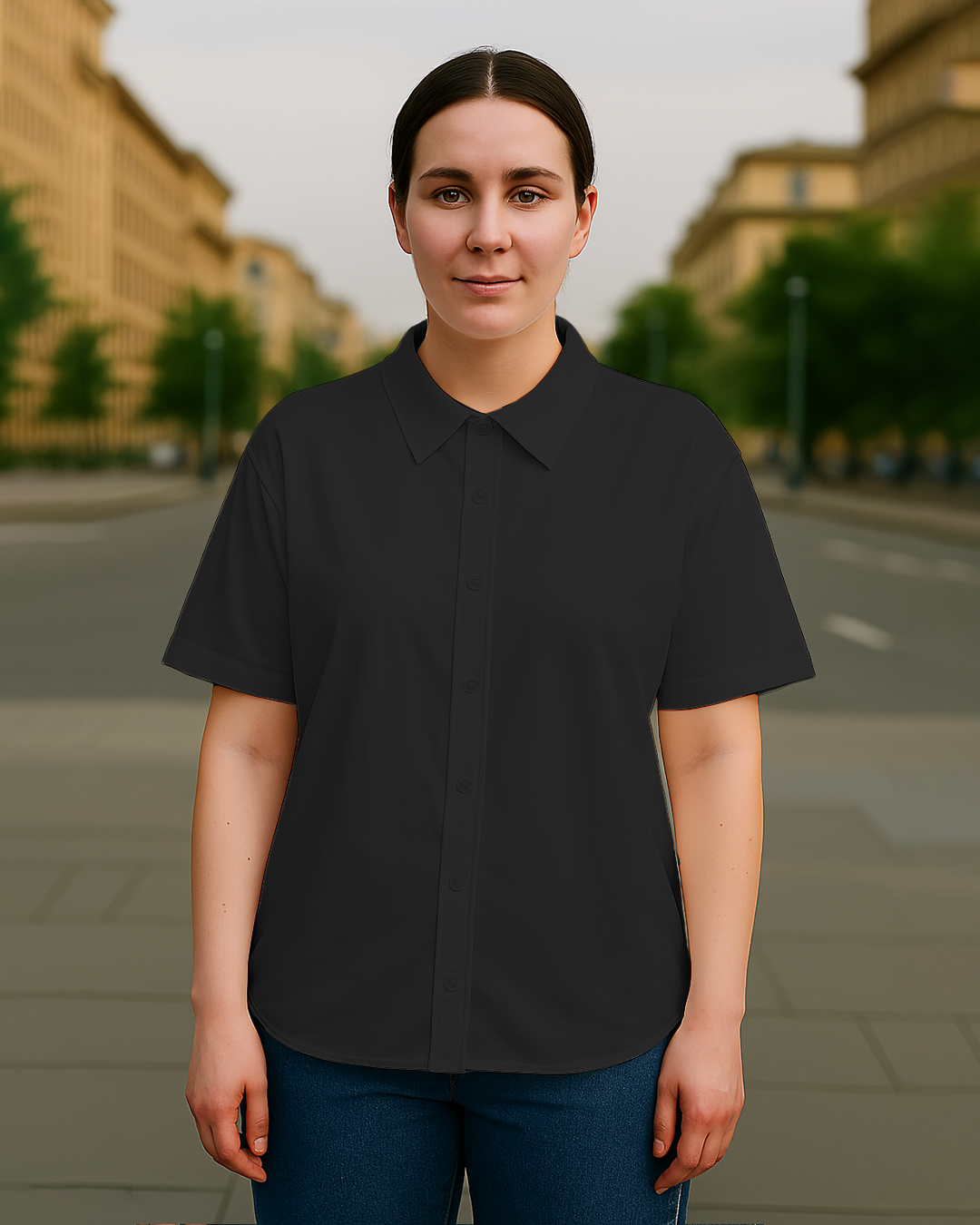 Women&amp;#39;s Black Oversized Shirt