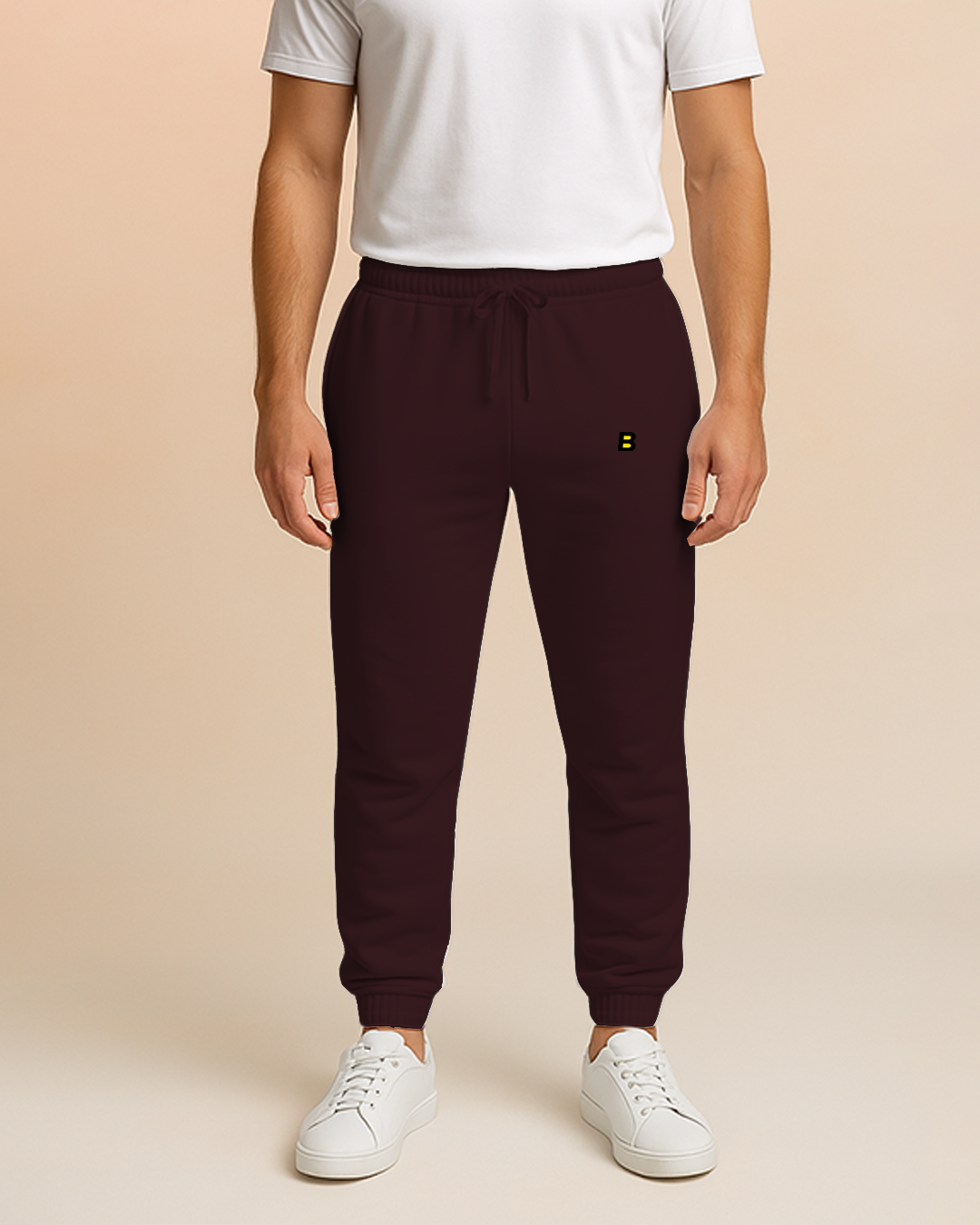 Bencut Men&amp;#39;s Maroon Joggers