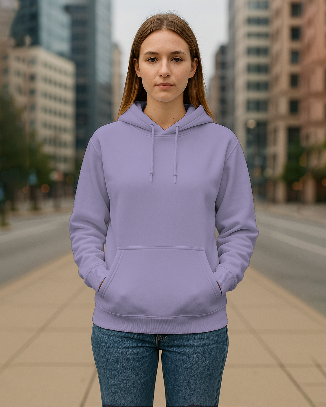 Women&amp;#39;s Lavender Regular Hoodies