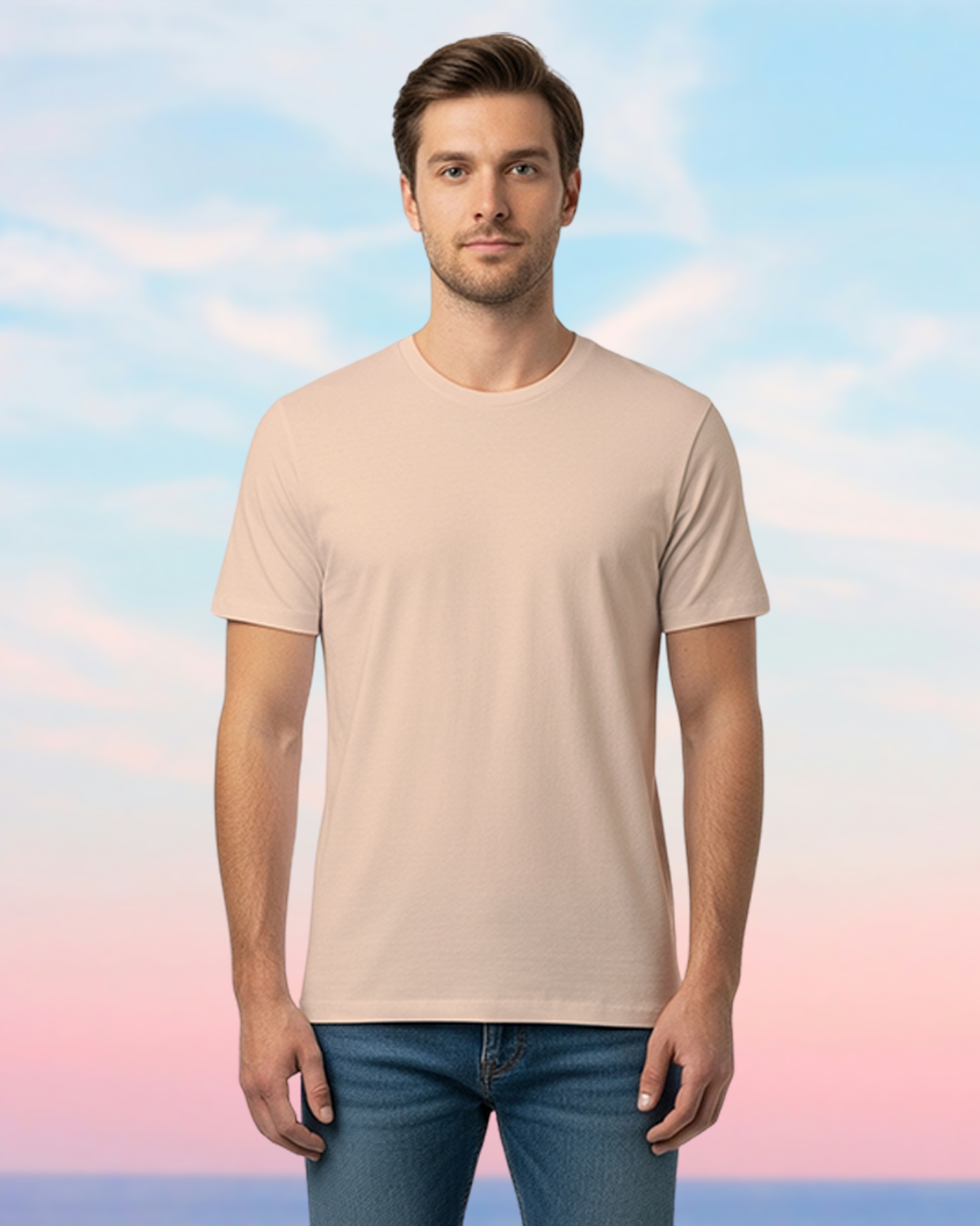 Peach Plain Classic Standard T-Shirt