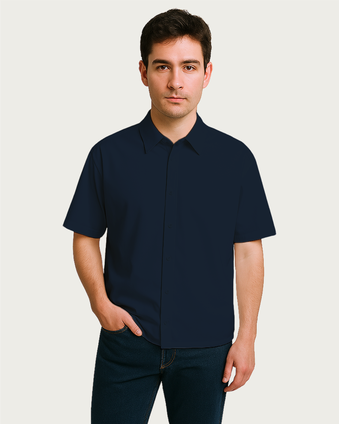 Men&amp;#39;s Navy Blue Oversized Shirt