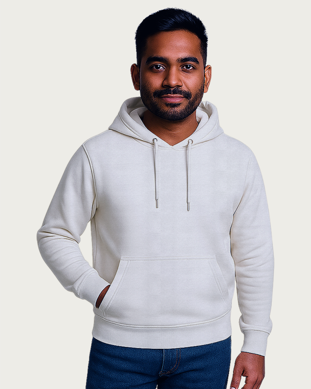 Men&amp;#39;s White Regular Hoodies