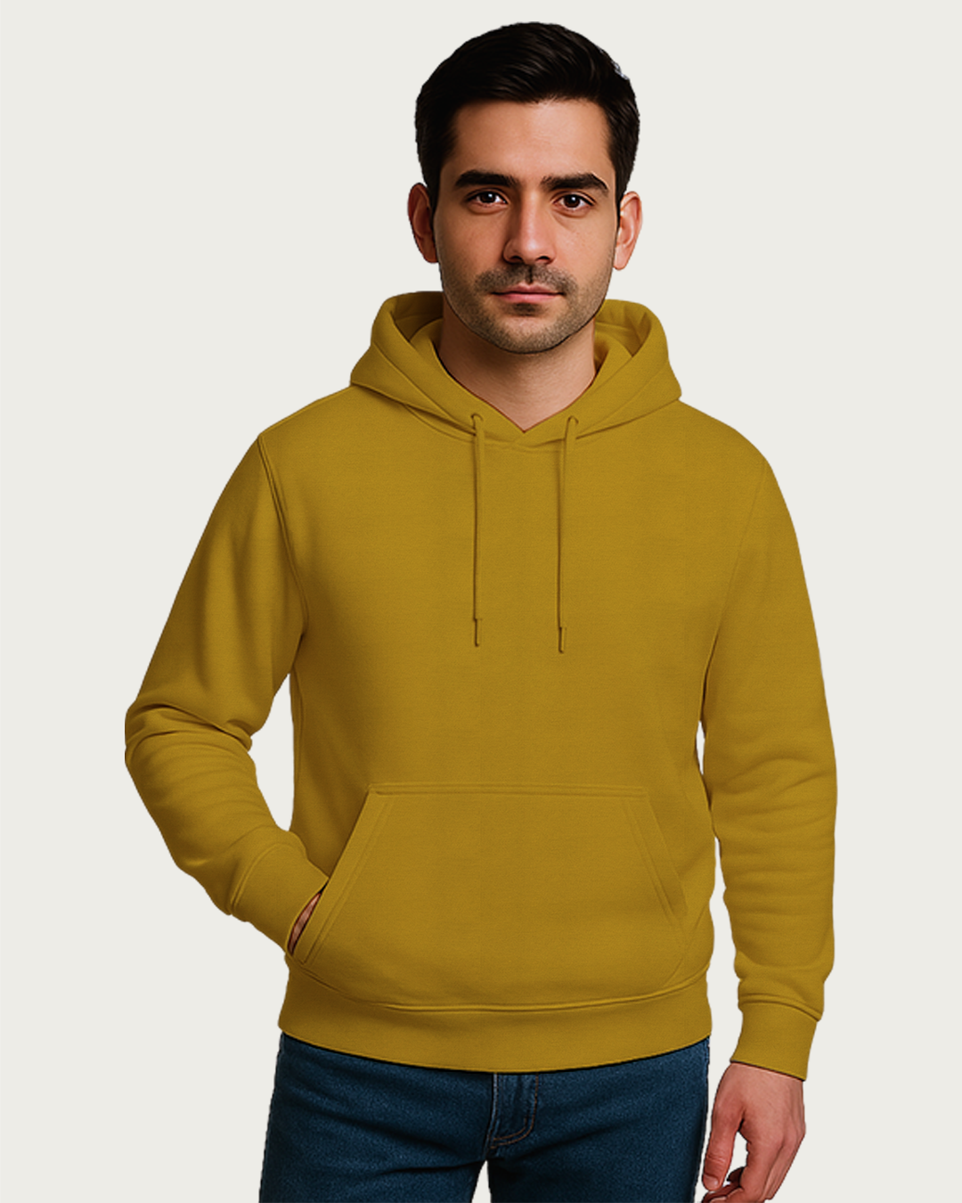 Men&amp;#39;s Mustard Yellow Regular Hoodies