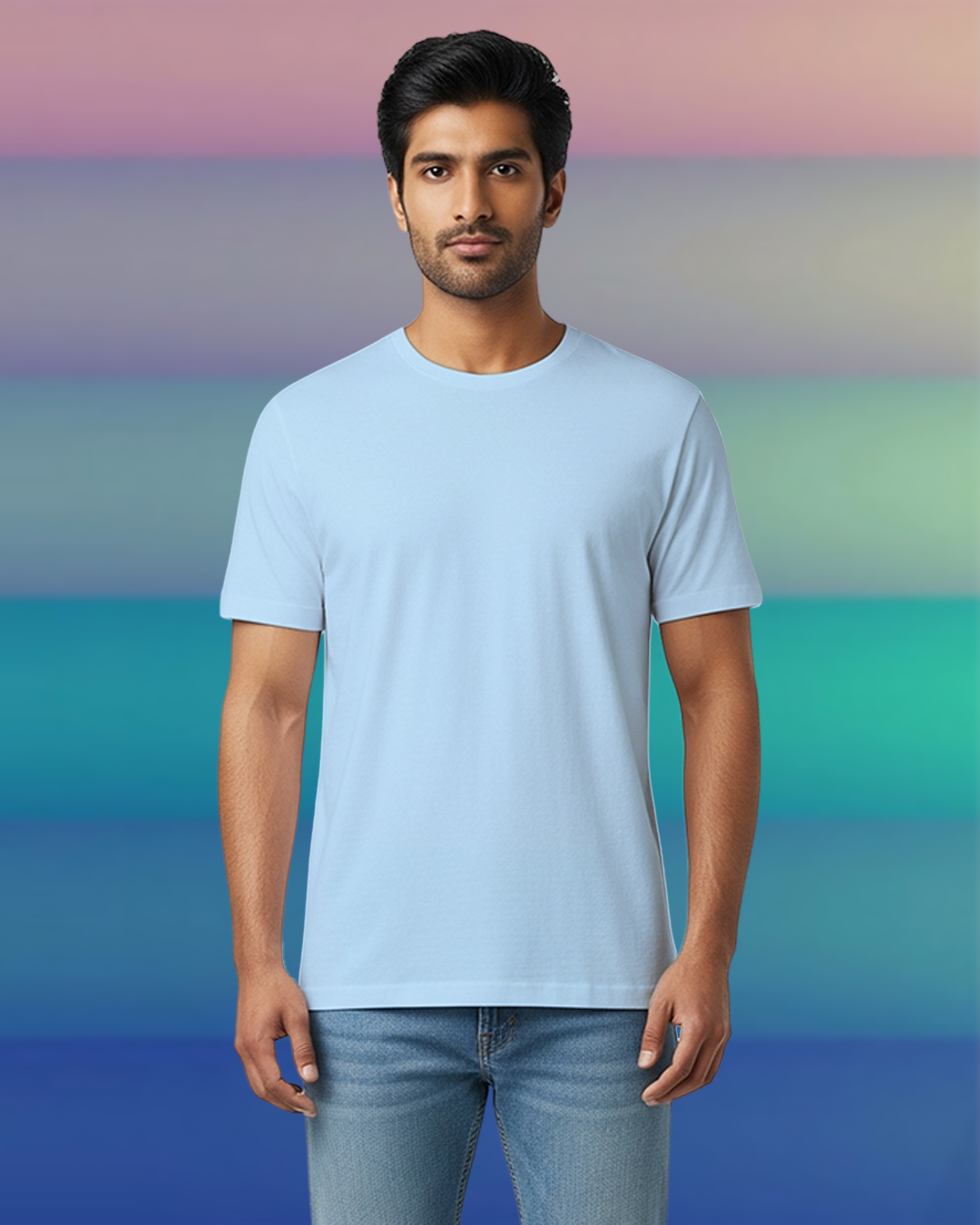 Baby Blue Plain Classic Standard T-Shirt