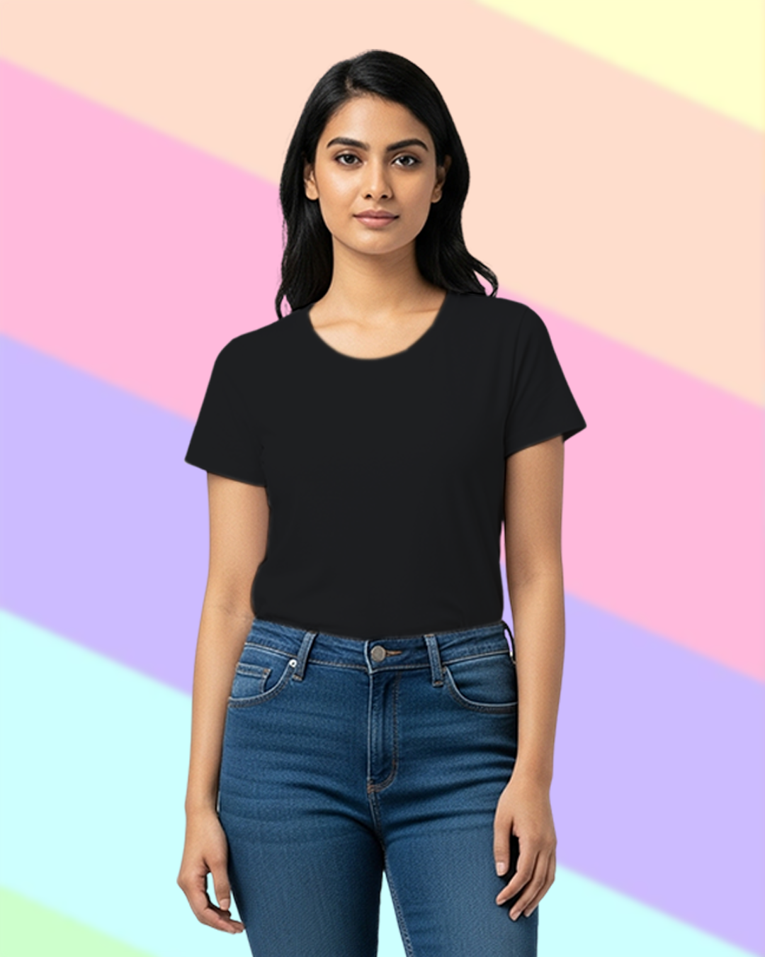 Black Solid Classic Standard T-Shirt