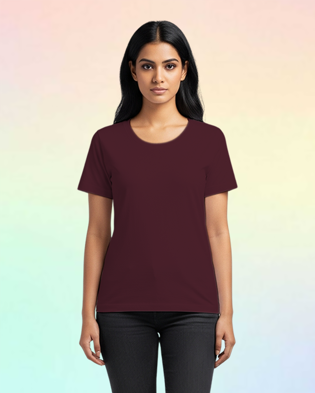 Maroon Solid Classic Standard T-Shirt